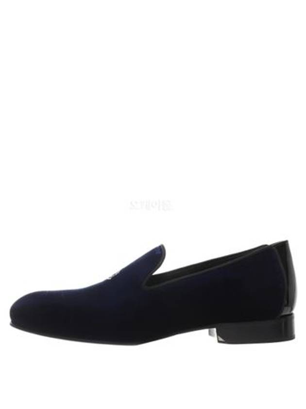 Patch Velvet Loafers Navy - DIOR - BALAAN 2