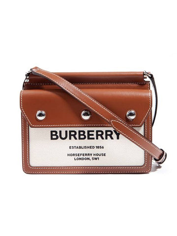 Pocket Detail Mini Horseferry Print Title Cross Bag Brown - BURBERRY - BALAAN 1