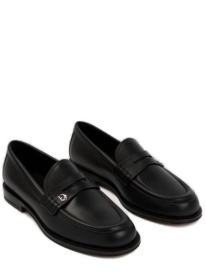 Granville Oblique Leather Loafer Black - DIOR - BALAAN 2