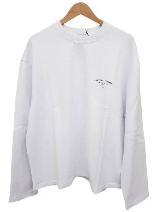 NUS19214 001 Back Logo Sweatshirt White - IH NOM UH NIT - BALAAN 2