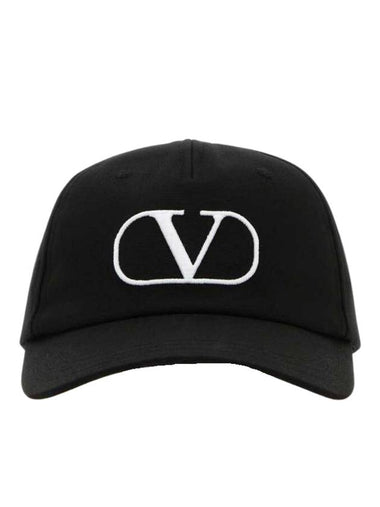 V Logo Ball Cap Black - VALENTINO - BALAAN 1