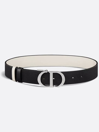 30 Montaigne Reversible Belt White Black - DIOR - BALAAN 2