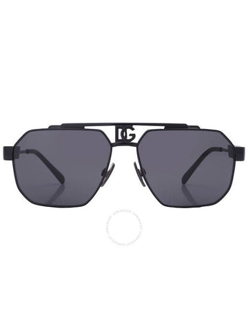 Dolce and Gabbana Dark Grey Navigator Men's Sunglasses DG2294 01/87 59 - DOLCE&GABBANA - BALAAN 1