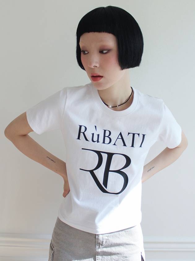 RB Logo Tshirt WHITE BLACK - RUBATI - BALAAN 5