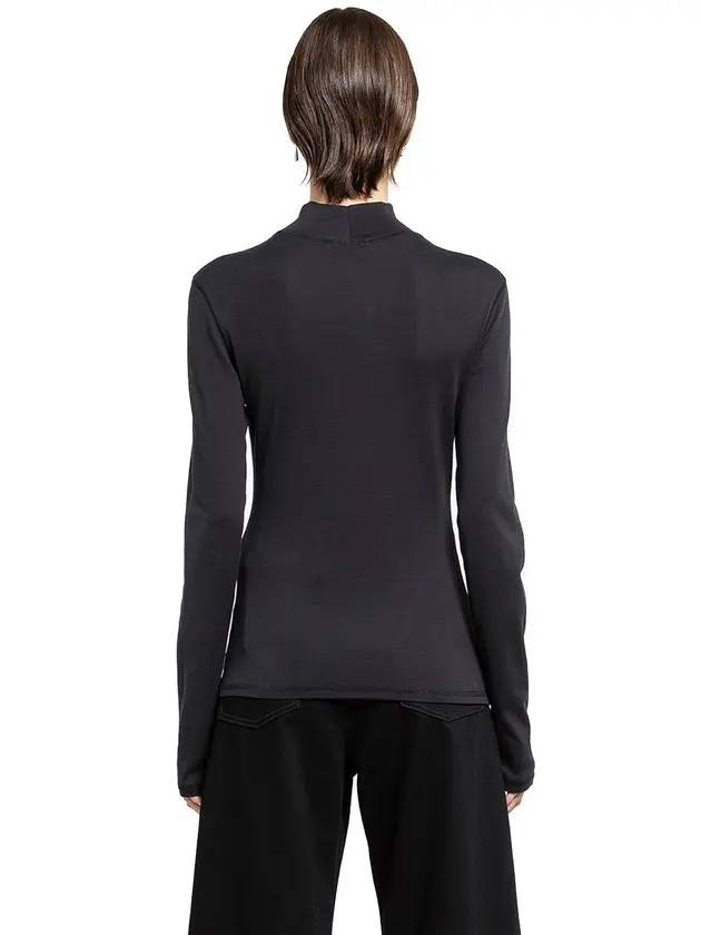 Rib Turtleneck Black - LEMAIRE - BALAAN 4