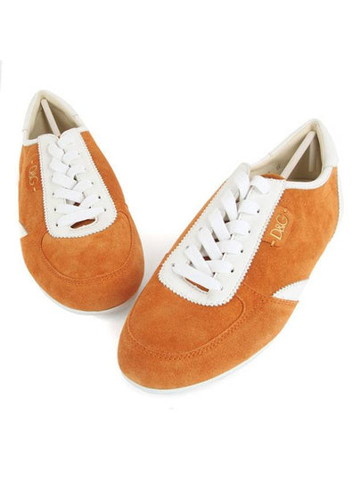 Suede Low Top Sneakers Orange - DOLCE&GABBANA - BALAAN 2