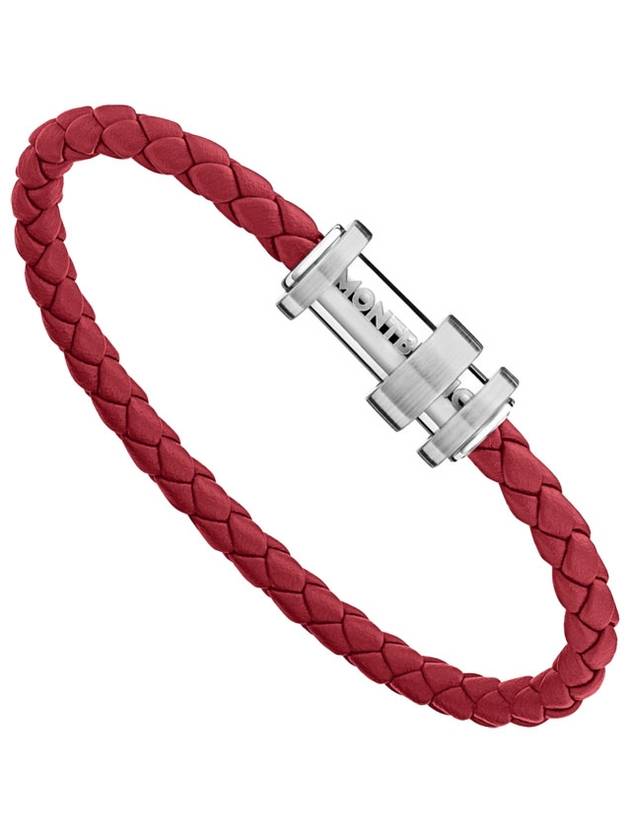 Men's Braided Leather Bracelet Red - MONTBLANC - BALAAN 2