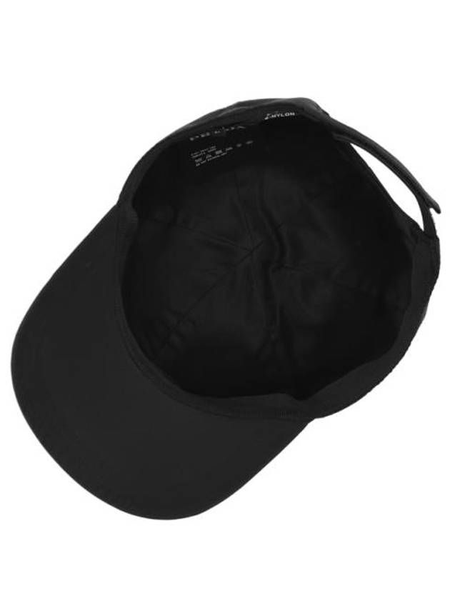 Re-Nylon Triangle Logo Baseball Cap Black - PRADA - BALAAN 7