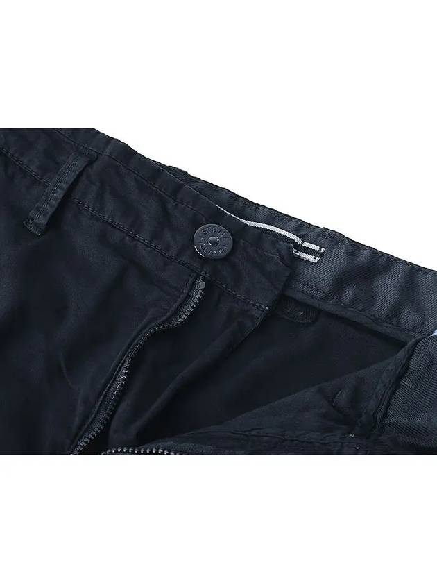 Logo Cotton Slim Cargo Shorts Navy - STONE ISLAND - BALAAN 4