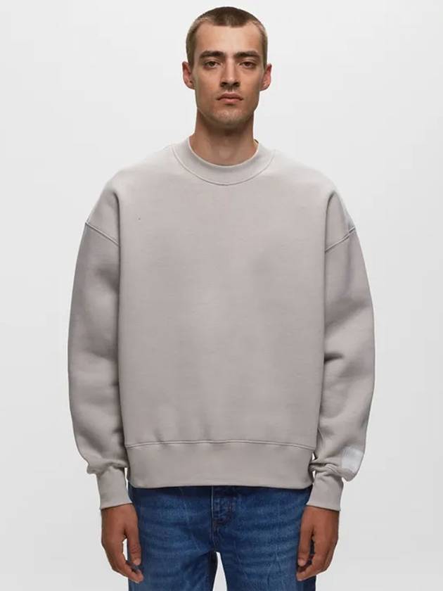 Alexandre Mattiussi Embroidered Logo Sweatshirt Pearl Grey - AMI - BALAAN 4