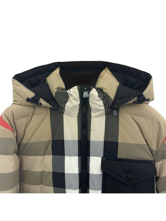 Check Reversible Hooded Padding Beige - BURBERRY - BALAAN 4