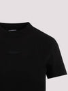 Jacquemus Le T Shirt Gross Grain Crop Short Sleeve Tee Black Women s - JACQUEMUS - BALAAN 4