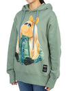 Genius Women's Motif Hooded Top Light Green - MONCLER - BALAAN.