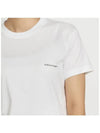 Women's White Small Lettering Short Sleeve 556107 E1249 - BALENCIAGA - BALAAN 3