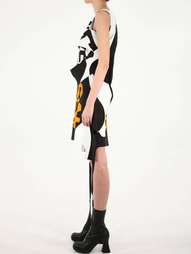 Print Sleeveless Midi Dress Black - BURBERRY - BALAAN 4