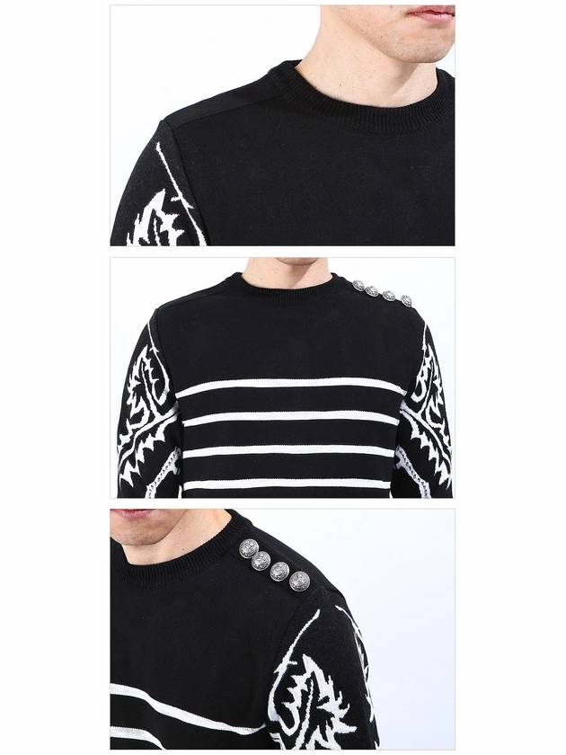 Striped pullover knit S8H 6176 M209 - BALMAIN - BALAAN 4