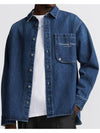 Denim Pocket Long Sleeve Shirt Blue - DIOR - BALAAN 3