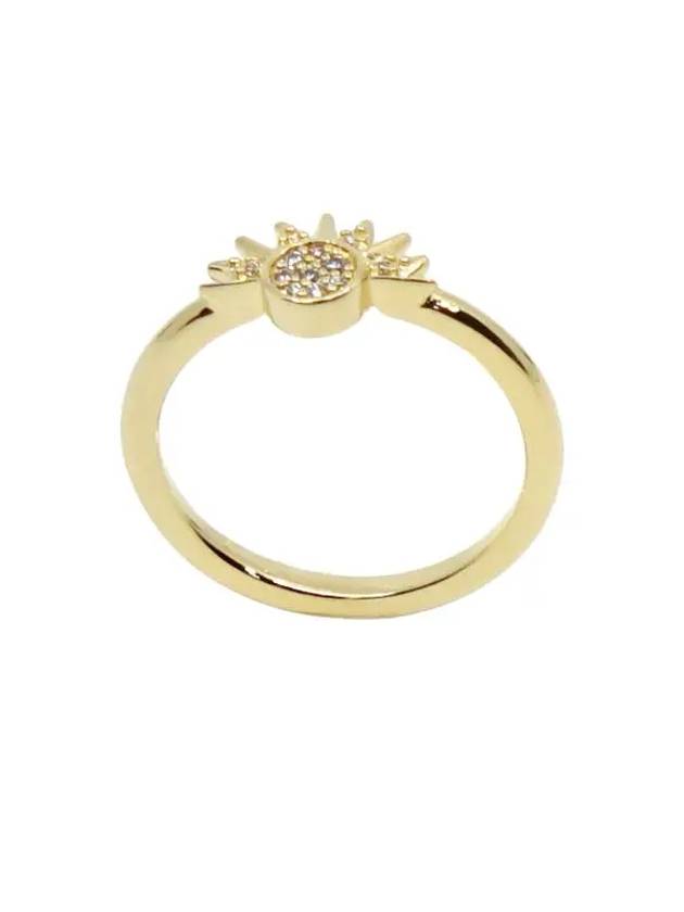 Celestial Sparkling Sun Ring Gold Plated Clear - PANDORA - BALAAN 2