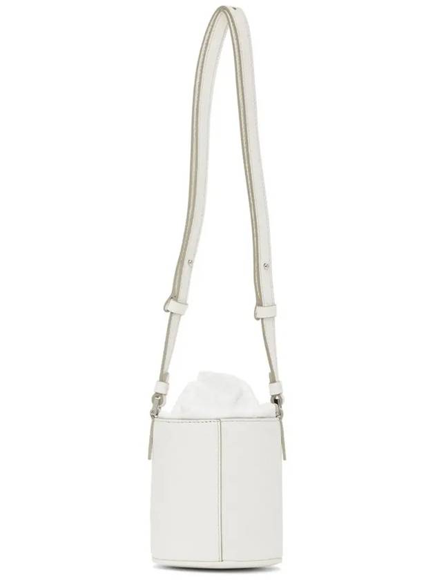 Maison Margiela Micro 5AC Number Logo Patch Shoulder Bucket Bag White - MAISON MARGIELA - BALAAN 4