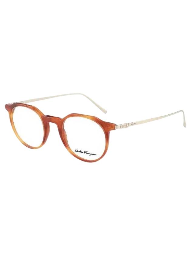 Eyewear Round Eyeglasses Brown - SALVATORE FERRAGAMO - BALAAN 1