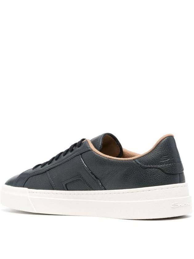 Logo Print Low Top Sneakers Black - SANTONI - BALAAN 4