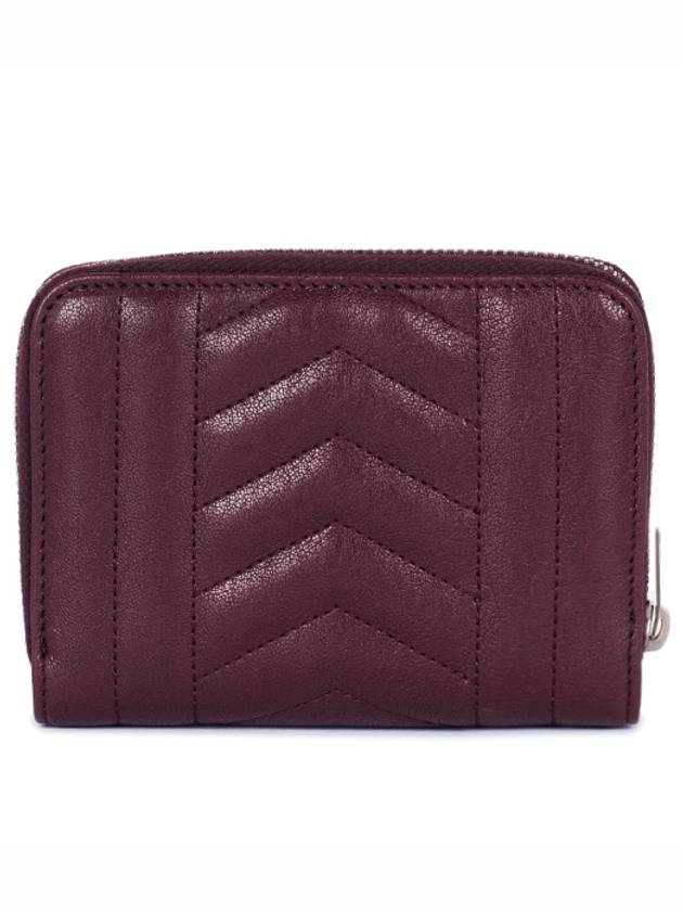 Mixed Half Wallet 437470 BRMO4 6127 Burgundy - SAINT LAURENT - BALAAN 3