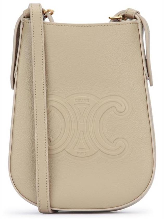 Phone Pouch Heloise Supple Calfskin Cross Bag Cappuccino - CELINE - BALAAN 1