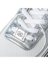 Fabric Laminated Low Top Sneakers Silver - CHANEL - BALAAN 8