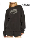 Isoli Oversized Cotton Sweatshirt Black - GANNI - BALAAN 7