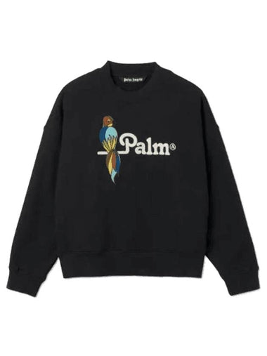 Sweatshirt With Logo Men's Black - PALM ANGELS - BALAAN 1