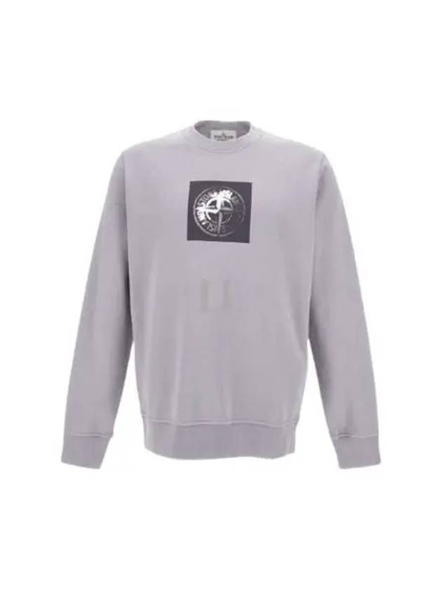 Institutional One Print Jersey Cotton Knit Top Light Grey - STONE ISLAND - BALAAN 2