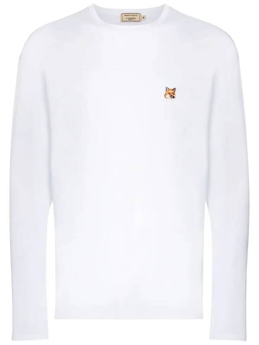 Fox Head Patch Regular Long Sleeve T-Shirt White - MAISON KITSUNE - BALAAN 2