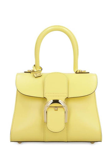 Brillant Mini Box Tote Bag Yellow - DELVAUX - BALAAN 1