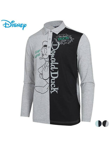 Uncut Color Scheme PK Long Sleeve Collar T-Shirt DN1MTS001 - DISNEY GOLF - BALAAN 1