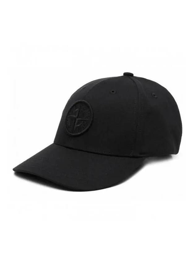 Logo Patch Ball Cap Black - STONE ISLAND - BALAAN 2