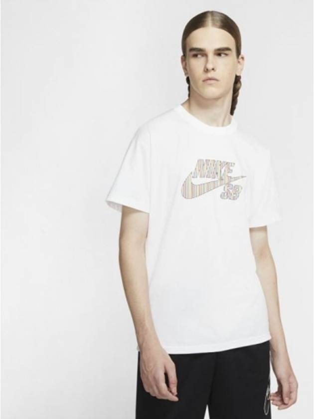 01CW1463100SBLogo Rainbow TshirtWhite - NIKE - BALAAN 1