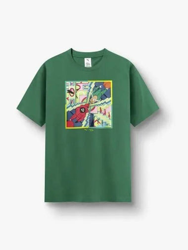 Squid Game Graphic Short Sleeve T-Shirt Green - PUMA - BALAAN 1