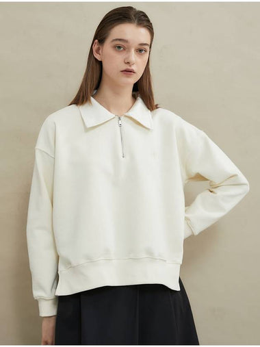 Soft Collar Sweatshirt Ivory - MANAVIS7 - BALAAN 1