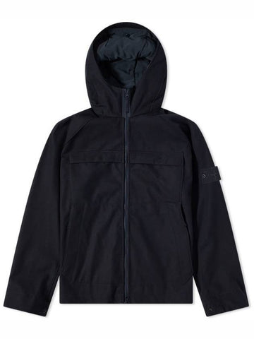 Men's Ghost Piece Hooded Jacket Black - STONE ISLAND - BALAAN 1