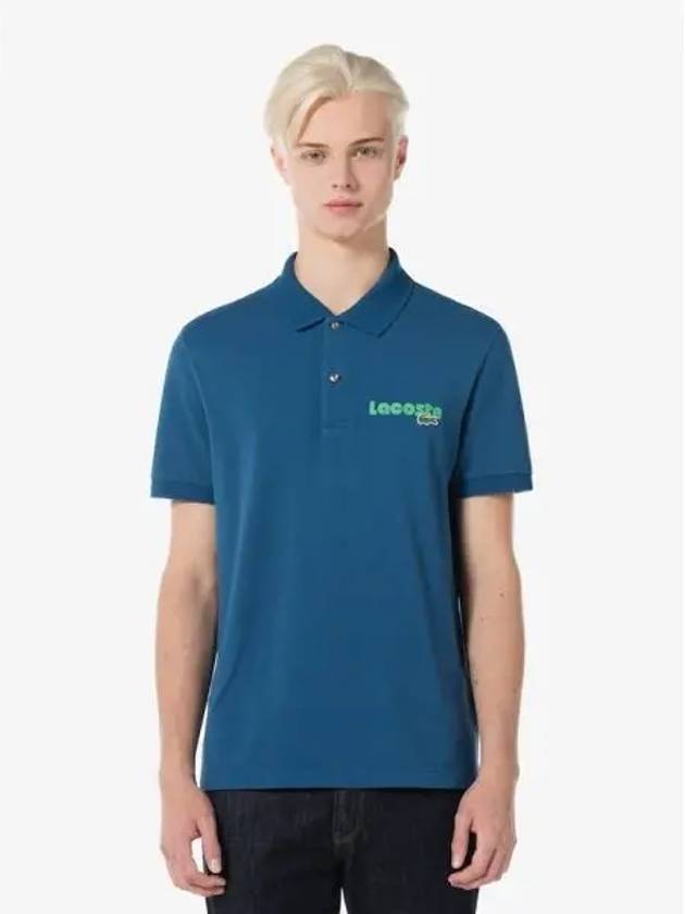 Men s pack small lettering polo t shirt PH0786 54G HBM domestic product GQ2N24041510417 - LACOSTE - BALAAN 1