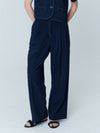 Summer two tuck wide pants_Navy - OPENING SUNSHINE - BALAAN 1