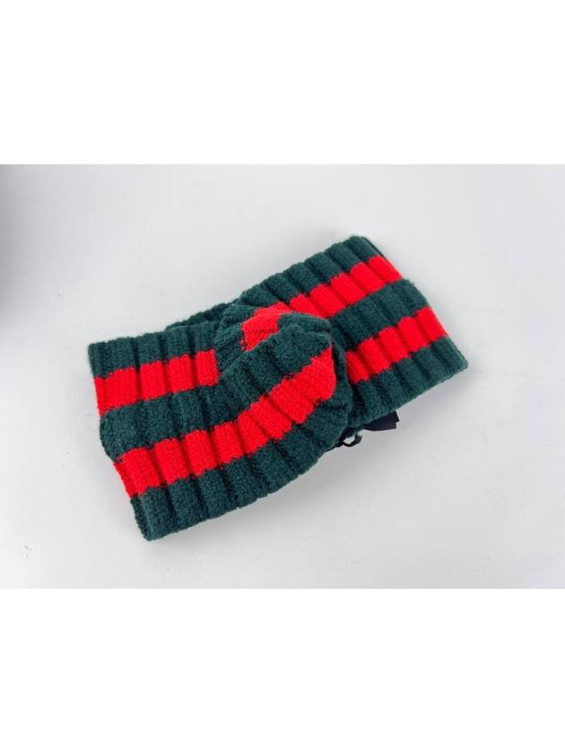 Web Stripe Wool Hair Band 457838 - GUCCI - BALAAN 2