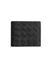 Intrecciato Bifold Half Wallet Black - BOTTEGA VENETA - BALAAN 1