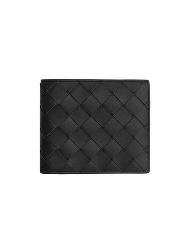 Intrecciato Bifold Half Wallet Black - BOTTEGA VENETA - BALAAN 1