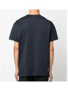 Slimfit Cotton Jersey Short Sleeve T-shirt Navy - STONE ISLAND - BALAAN 6