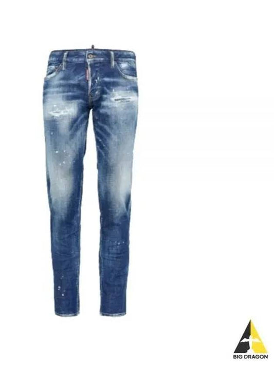 Medium Heritage Rammendo Wash Skinny Jeans Blue - DSQUARED2 - BALAAN 2