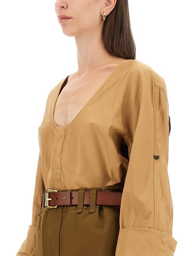 Shirt 547735 790080 Y7I17 2495 Beige - SAINT LAURENT - BALAAN 5