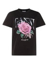 Basic Rose Relax Jersey Short Sleeve T-Shirt Black - GANNI - BALAAN 2