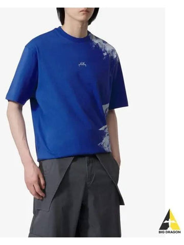 A COLD WALL Brushstroke LOAKE Locke Short Sleeve T Shirt Blue ACWMTS188VOLTB - A-COLD-WALL - BALAAN 1