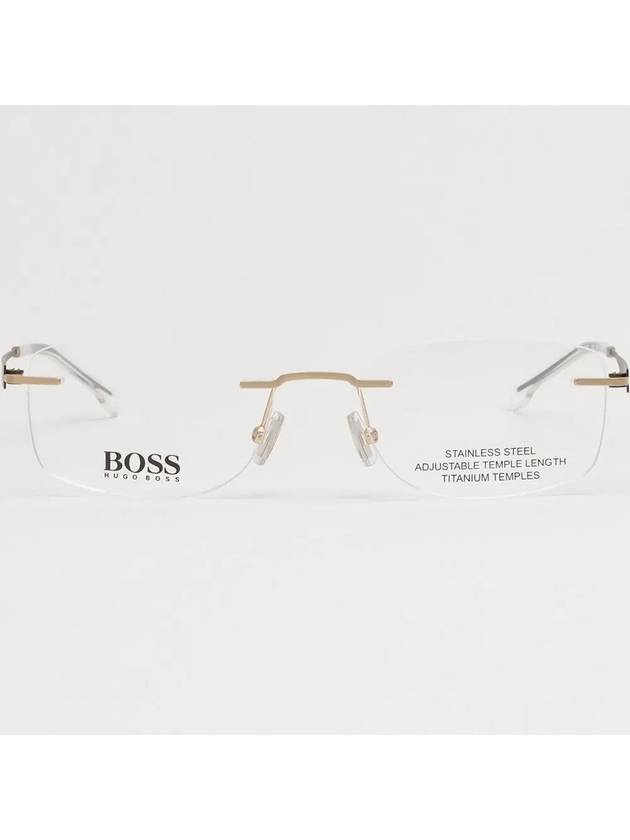 Hugo Boss glasses frame BOSS1265C AOZ ultralight rimless titanium temple adjustment - HUGO BOSS - BALAAN 3